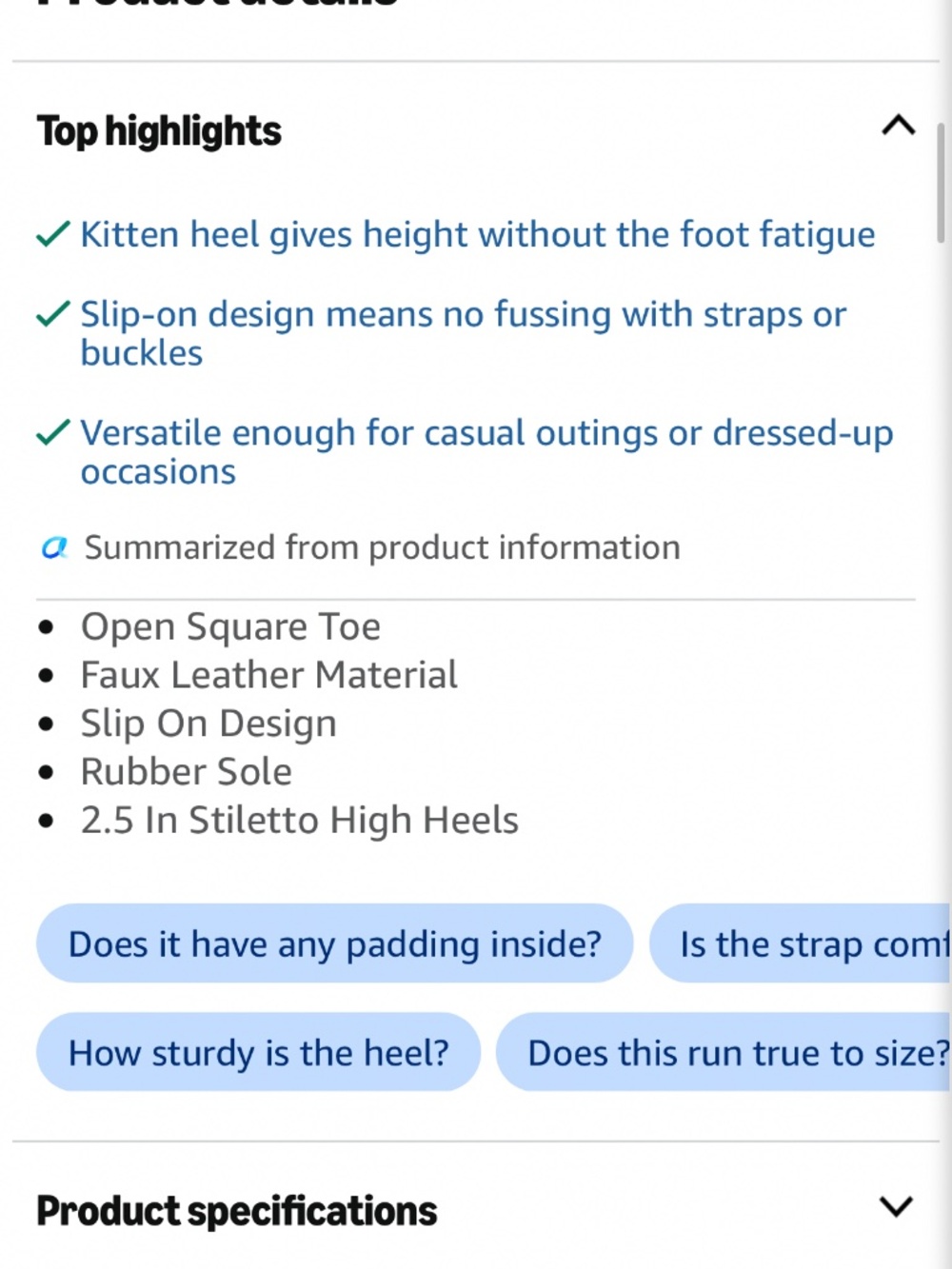 Women’s Kitten Heeled Slip- On Sandals